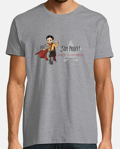 Camiseta Hombre, manga corta, gris vigoré, calidad extra