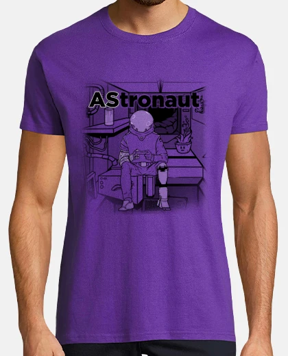 Camiseta Hombre, manga corta, morado, calidad extra