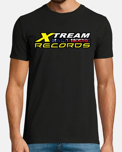 Camiseta Hombre, manga corta, negra, calidad extra