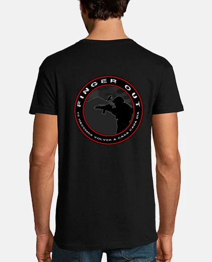 Camiseta Hombre, manga corta, negra, calidad extra