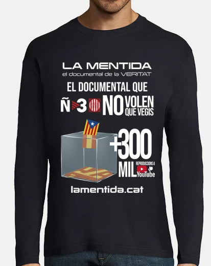 Camiseta Hombre, manga larga, azul marino