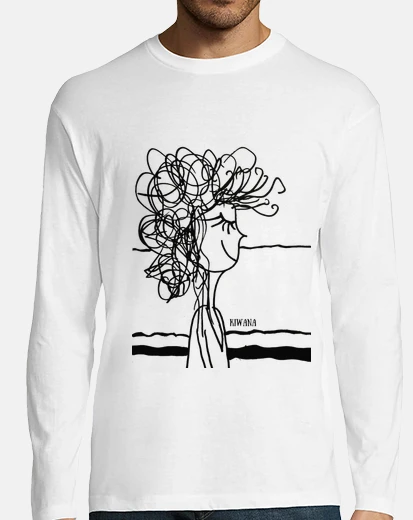 Camiseta Hombre, manga larga, blanco
