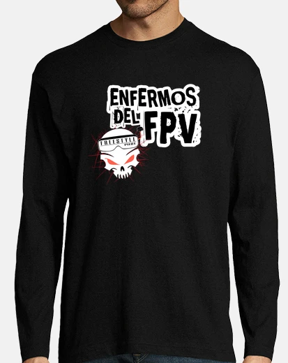 Camiseta Hombre, manga larga, negra