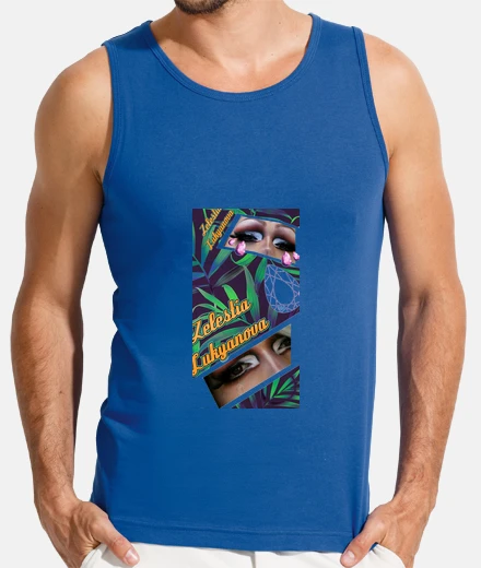 Camiseta Hombre, sin mangas, azul royal
