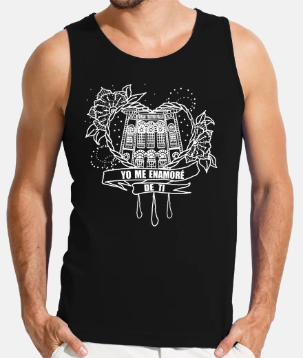 Camiseta Hombre, sin mangas, Diseño Corazón Yo me enamore de ti