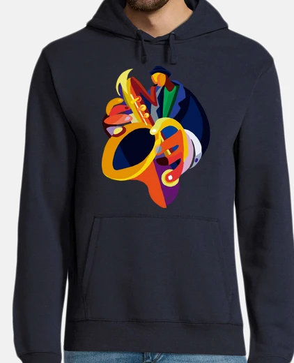 Sudadera Hombre, sudadera con capucha, azul marino