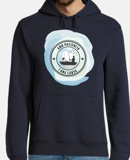 Sudadera Hombre, sudadera con capucha, azul marino