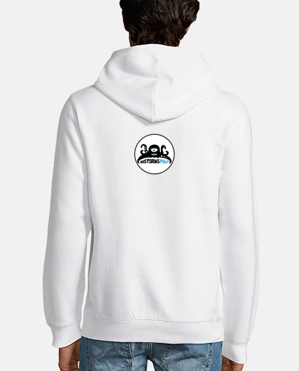 Hombre, sudadera con capucha, blanco