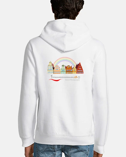 Hombre, sudadera con capucha, blanco