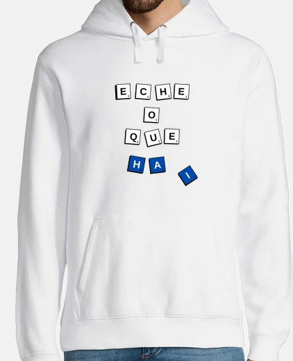 Sudadera Hombre, sudadera con capucha, blanco