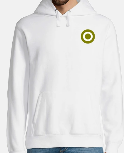 Sudadera Hombre, sudadera con capucha, blanco diana CAM