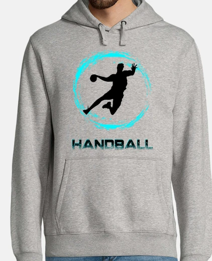 Sudadera Hombre, sudadera con capucha, gris vigoré, handball