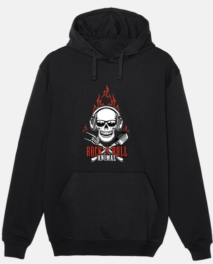 Hombre, sudadera con capucha, negro