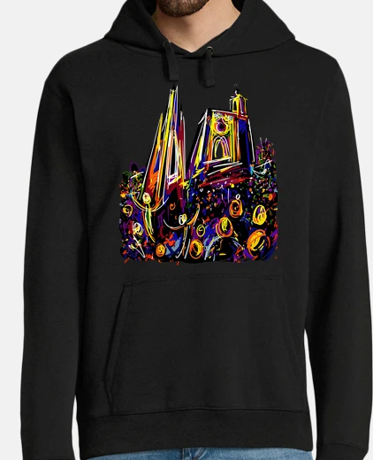 Sudadera Hombre, sudadera con capucha, negro