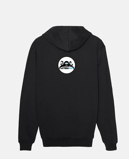 Hombre, sudadera con capucha, negro