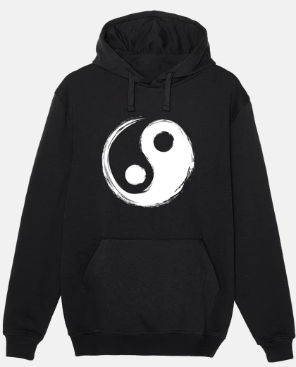 Sudadera Hombre, sudadera con capucha, negro