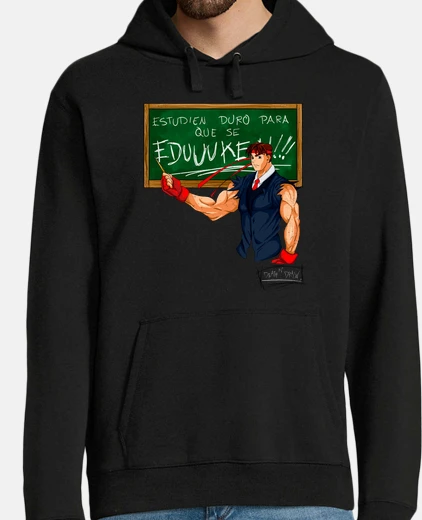 Sudadera Hombre, sudadera con capucha, negro Ryu Sensei