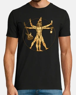 Hombre de vitruvio Da Vinci rockero