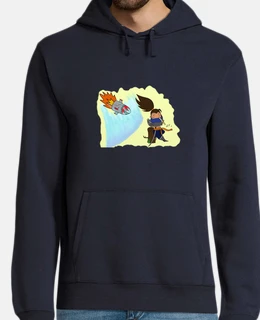 Hombre, jersey con capucha, azul marino