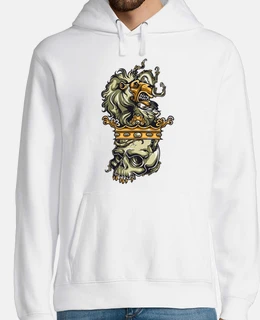 Hombre, jersey con capucha, blanco