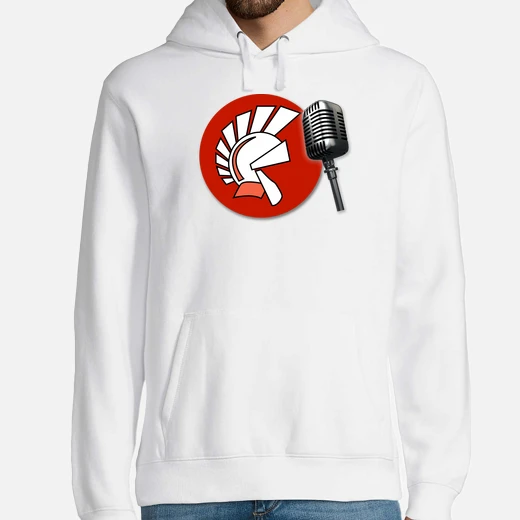 hombre, jersey con capucha, blanco