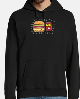 Hombre, jersey con capucha, negro