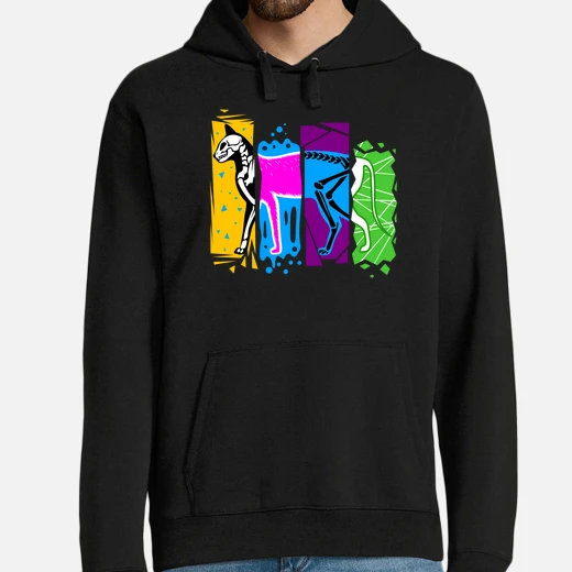hombre, jersey con capucha, negro