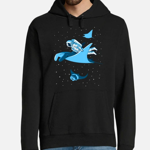 hombre, jersey con capucha, negro