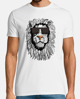 hombre león camiseta
