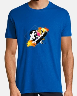 Hombre, manga corta, azul royal, calidad extra