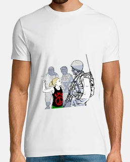 Hombre, manga corta, blanco, calidad extra