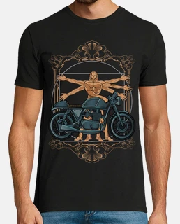 Hombre Motero de Vitruvio Moto Retro
