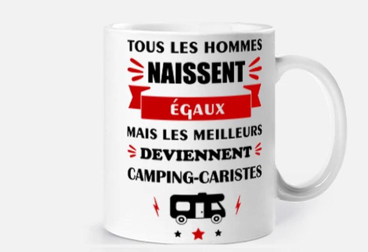 Tasse Camping MoonWorks 'Home Is Where The Stellplatz Is' - Cadeau Humoristique Pour Campeurs, 325 Ml