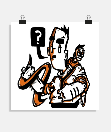 Poster homme confus