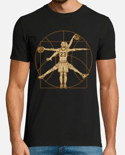 Tee-shirt homme de vitruve joueur de basket 23 jordan basket nba