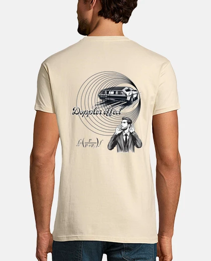 Tee-shirt homme, manches courtes, effet doppler delorean