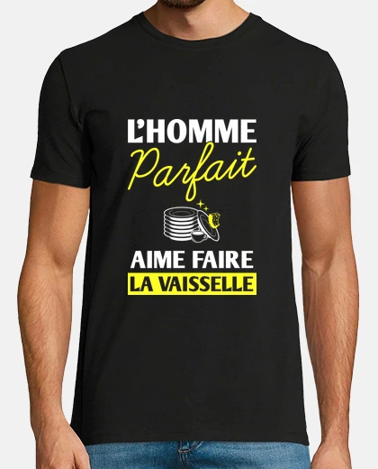 Tee-shirt Homme Parfait Vaisselle Ménage