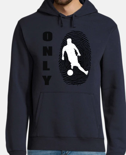 Sweat homme, sweat à capuche, bleu marine, football