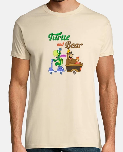 Tee-shirt homme tortue et ours