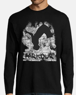 homme, manches longues, noir, parkour