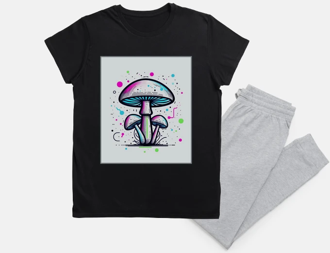 Pijama hongos coloridos aesthetic