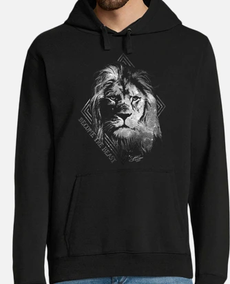 hoodie galaxy lion silver become the beast