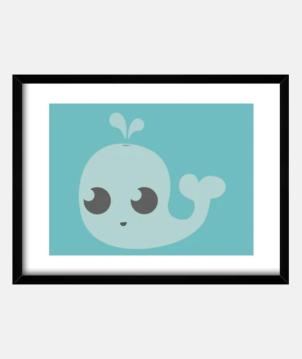 Cadre horizontal baleine d'image