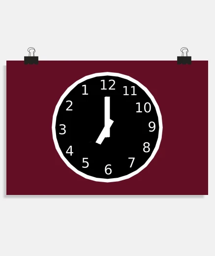 Poster horloge à l39envers