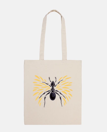 Bolsa hormiga con alas abstracta fresca
