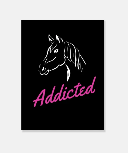 Wall horse addicted riding t shirt