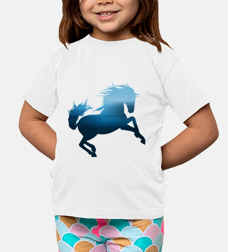 Kids Horse galloping blue