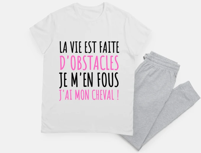 Pyjama horse humor horse riding woman gift