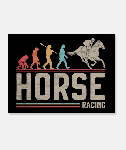 Wall horse racing horse riding