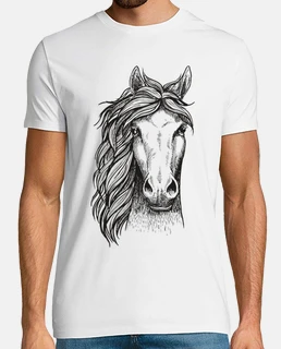 horse drawing vintage riding